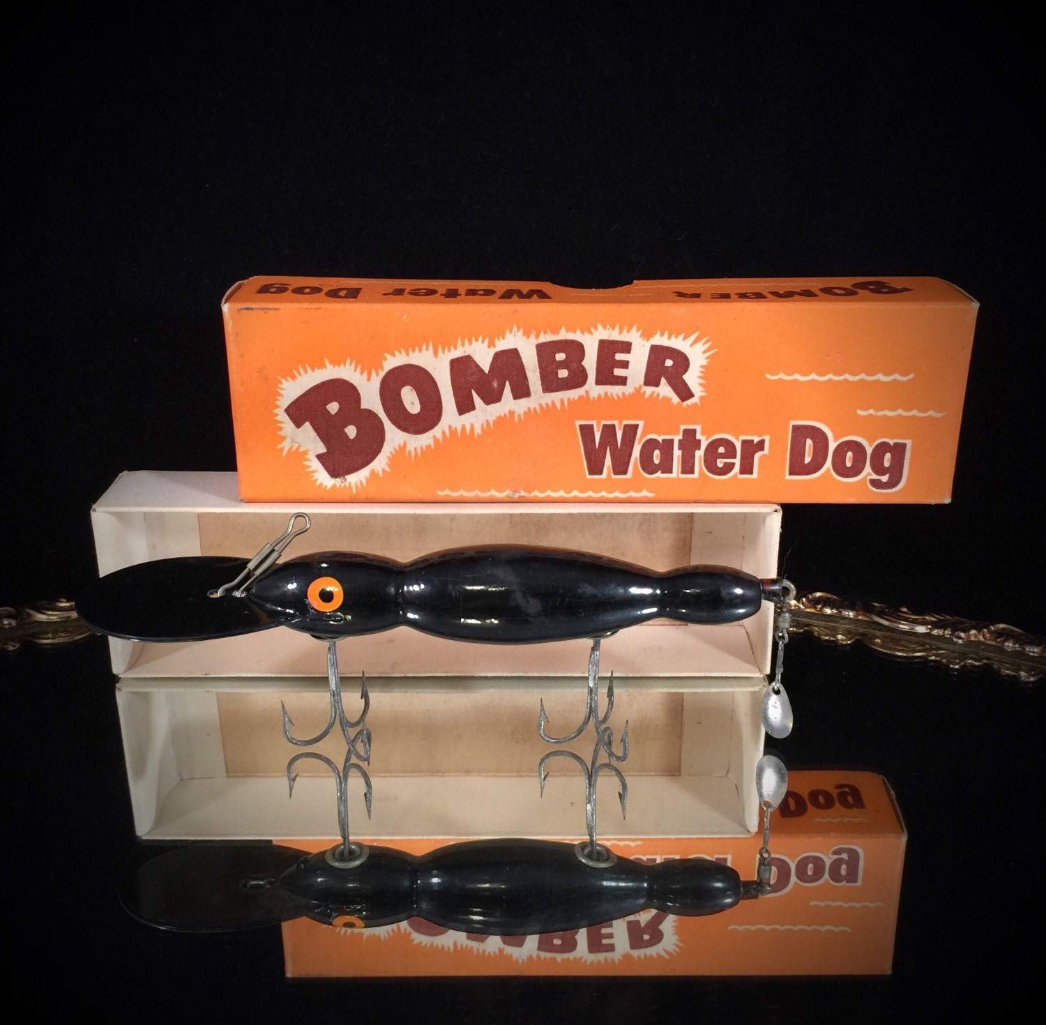 Black Bomber Waterdog Vintage Fishing Lure Vintage Lure