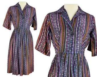 Vintage Dress, 1950s Dress, 50s Dress, Purple Rockabilly Dress, 50s Swing Dress, 50s Rockabilly Dress, 50s Day Dress, Large 50s Dress, Large