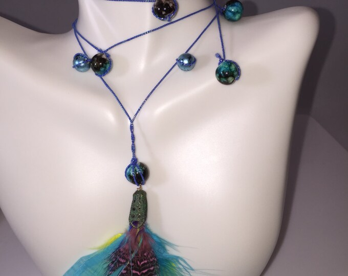 Feather & Bead Necklace
