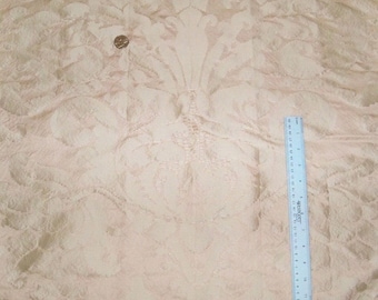 SCHUMACHER FRENCH LOTUS Medallions Silk Damask Fabric 10 yards Blush Pink