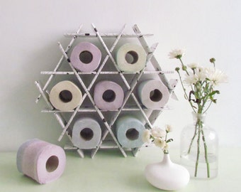 Geometric shelving unit- Storage Shelves- Honeycomb shelf- Hexagon furniture- floating shelves- Toilet paper holder- spice rack- wall unit