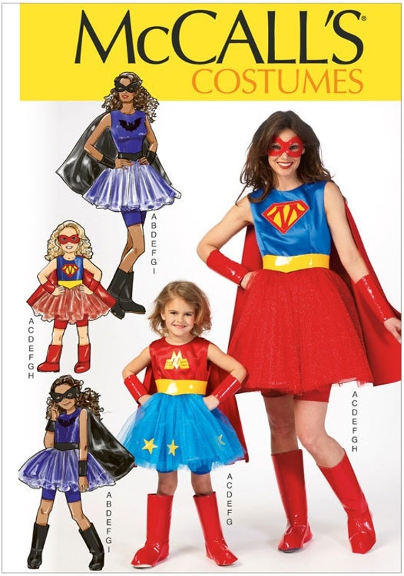 Superhero Girls costume pattern McCalls 7001 by CyndeesSewingRoom