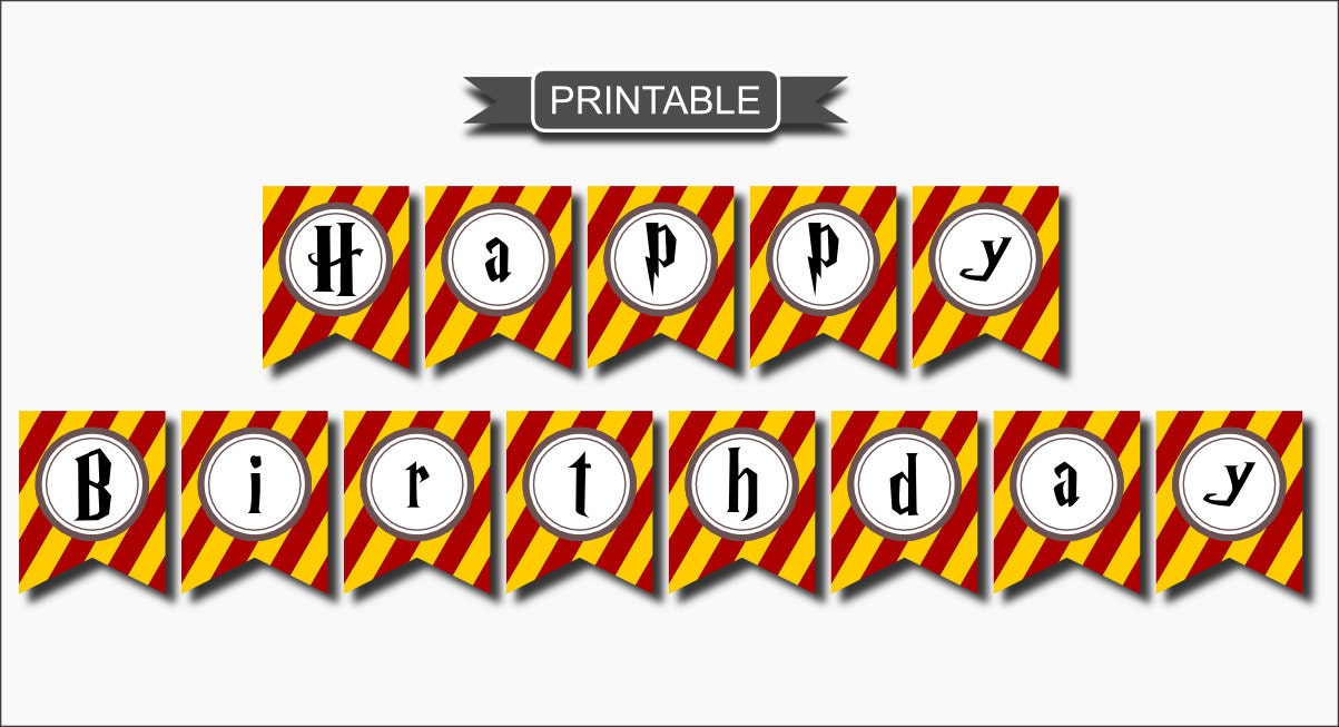 DIY Harry Potter Style Birthday Party Decorations Banner DIY Harry Potter Style Birthday Party Decorations Banner