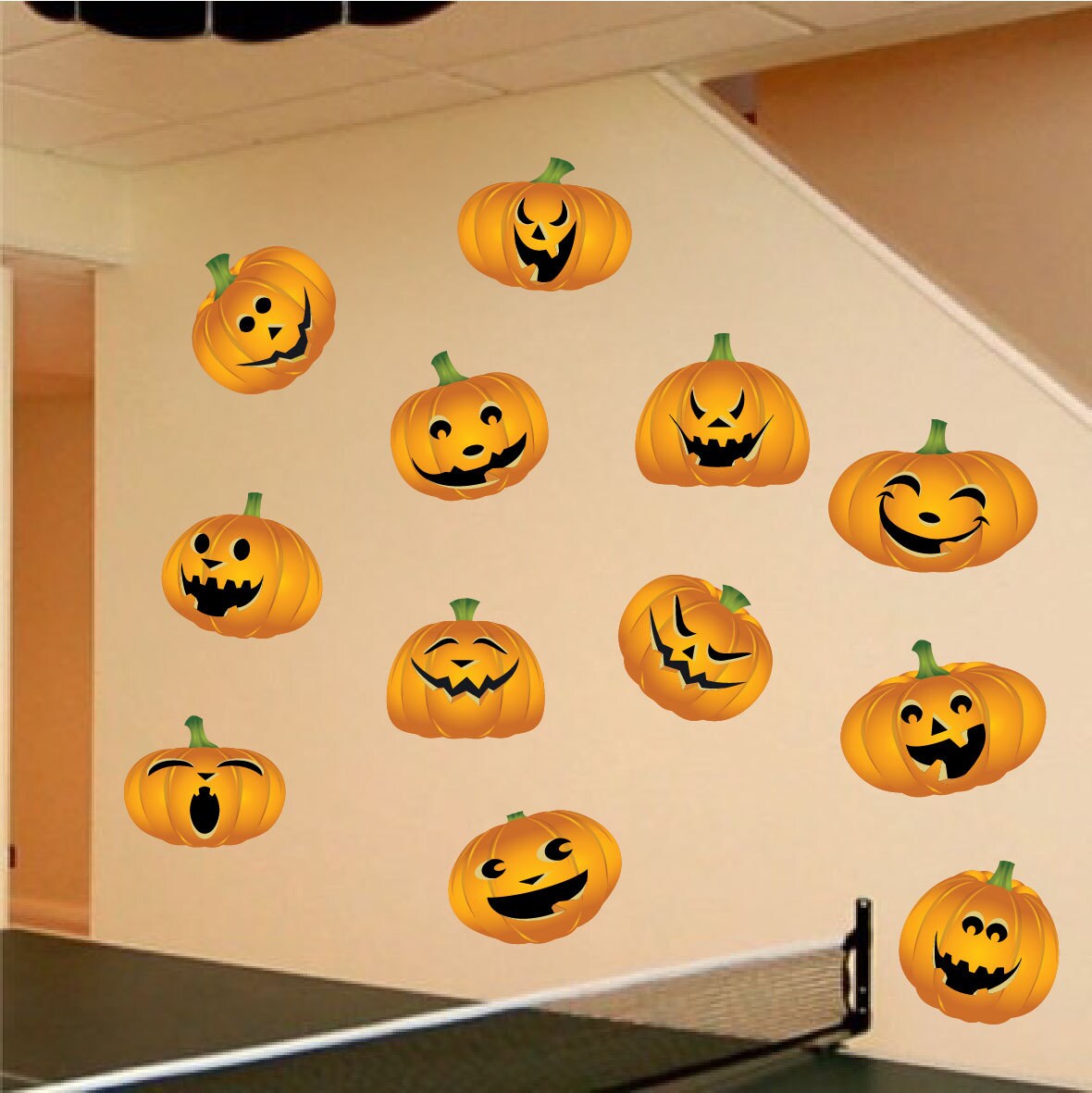 Pumpkin Decals Halloween Decoration Pumpkin Stickers by PrimeDecal