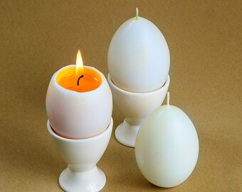 Handmade Egg Candles. Easter Candles Home decor. Set of 3 Unscented Egg Shaped Candles for Home Decor or Gift.