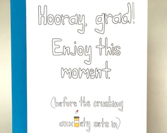 Graduation Card, Happy Graduation, Funny Graduation, Congratulations Card, Funny Congratulations, Graduate, Greeting Card, Funny, C-026