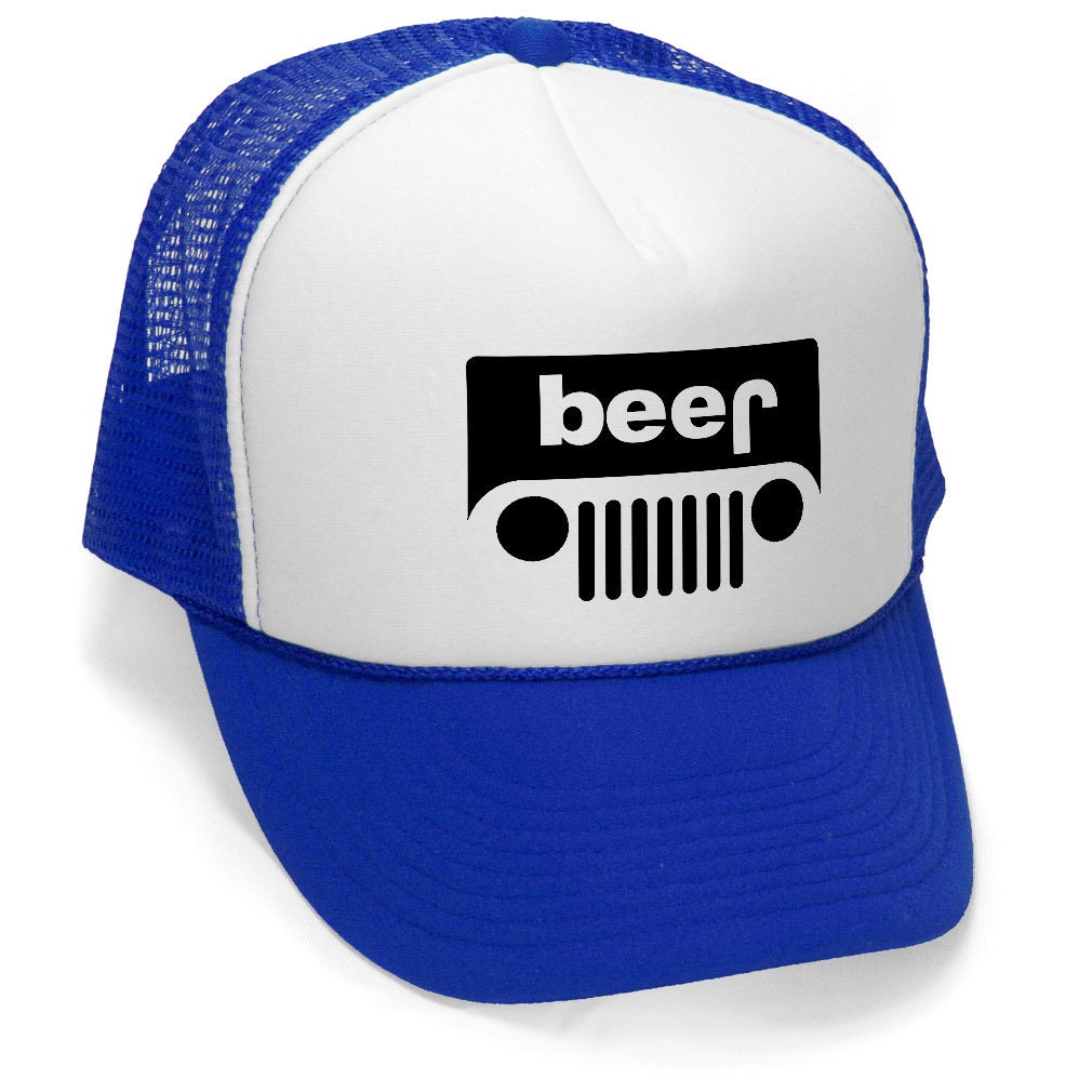 BEER JEEP FUNNY Trucker cap hat osfa one size fits by Craftilocks