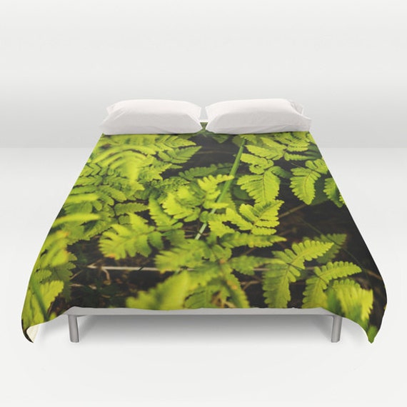 Fern Duvet Cover Woodland Duvet Cover by GriffingHomeDecor