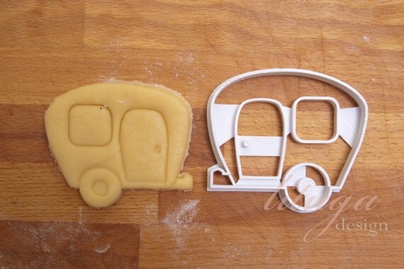 Cookie cutter in de vorm van caravan. Koekjes Caravan