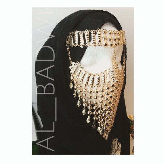 A M E N A — Gold Face Veil