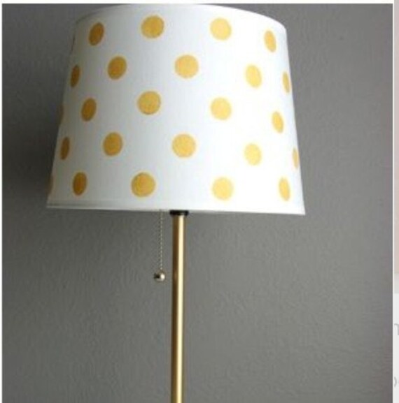 Gold or any custom color polka dot lamp shade FREE