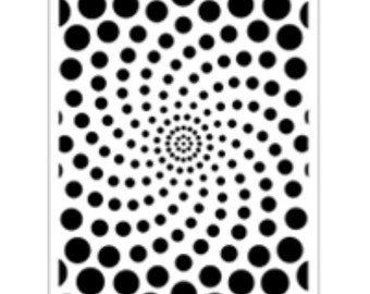 Graduated Spiral Dots- Steel Embossing & Stencilling Template by Dreamweaver