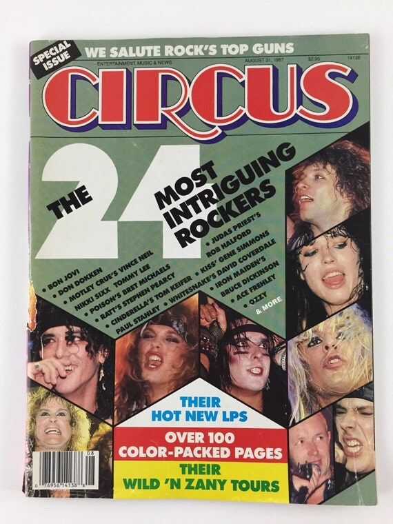 Circus Magazine August 31 1987 Vince Neil Don Dokken Stephen