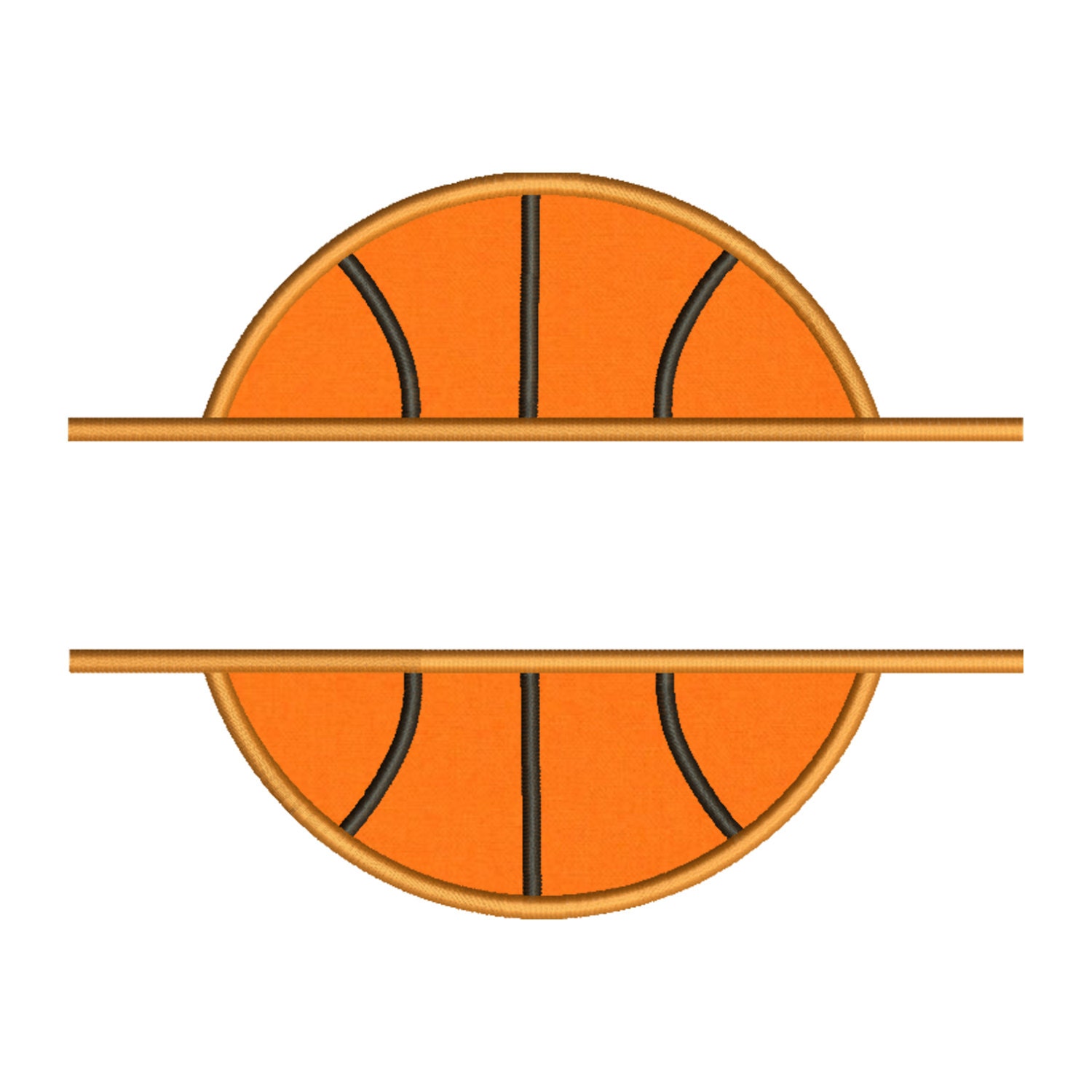 Basketball Name Split Frame Applique by LaughLoveApplique on Etsy