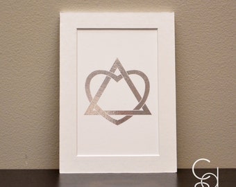 Adoption Foil Print. Adoption Art. Adoption Symbol of Love. Foil Print. Adoption Gift. Baby gift. Nursery Decor. Home Decor. Wall Art