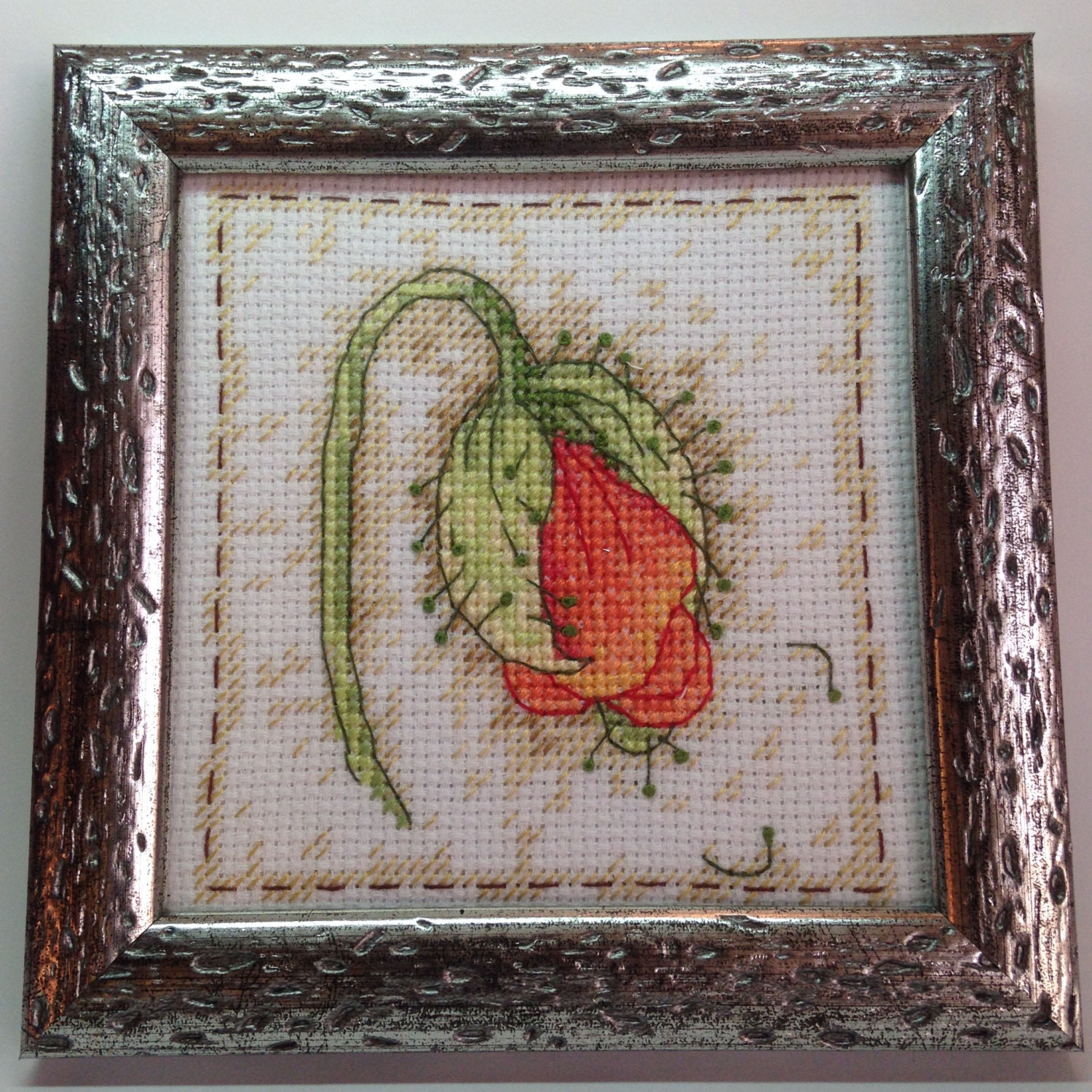 Fiber Arts. Cross Stitch. New home housewarming gift. Finished