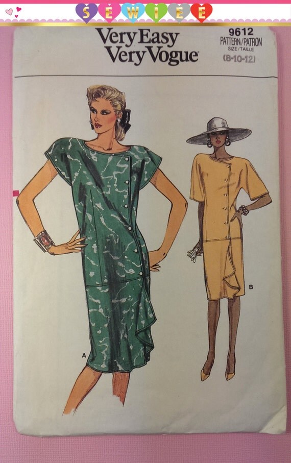 Vogue 9612 1980's Vintage Sewing Pattern Very Easy Very