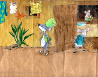 Let's go get water - original ILLUSTRATION-