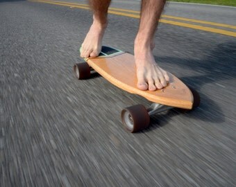 Handmade custom 28" solid oak Skateboard DECK ONLY