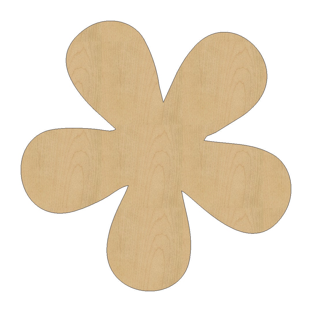 Flower Shape Laser Cut Unfinished Wood Shapes Craft Shapes