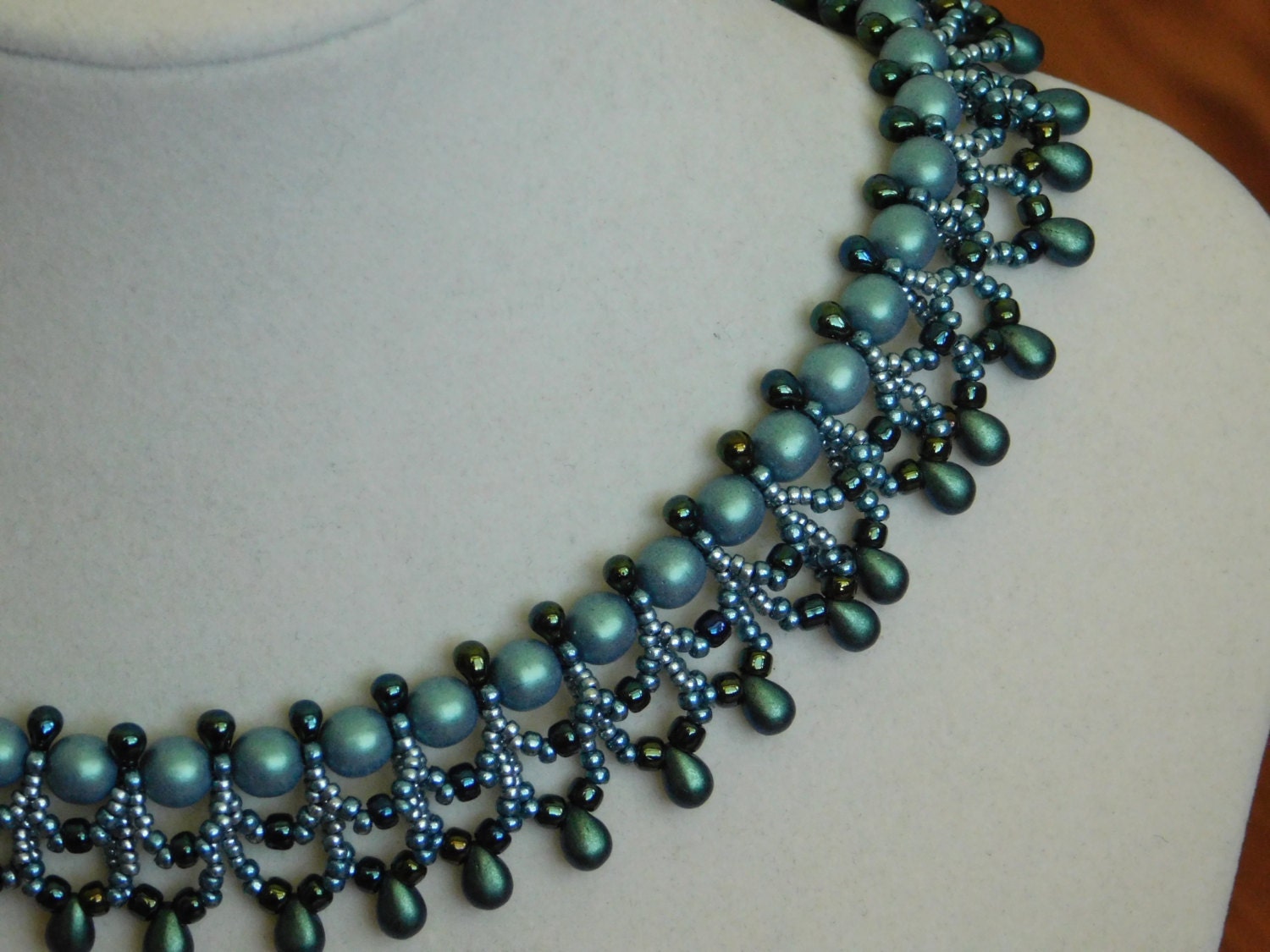 Bead Necklace Tutorial Pattern Instructions Beaded