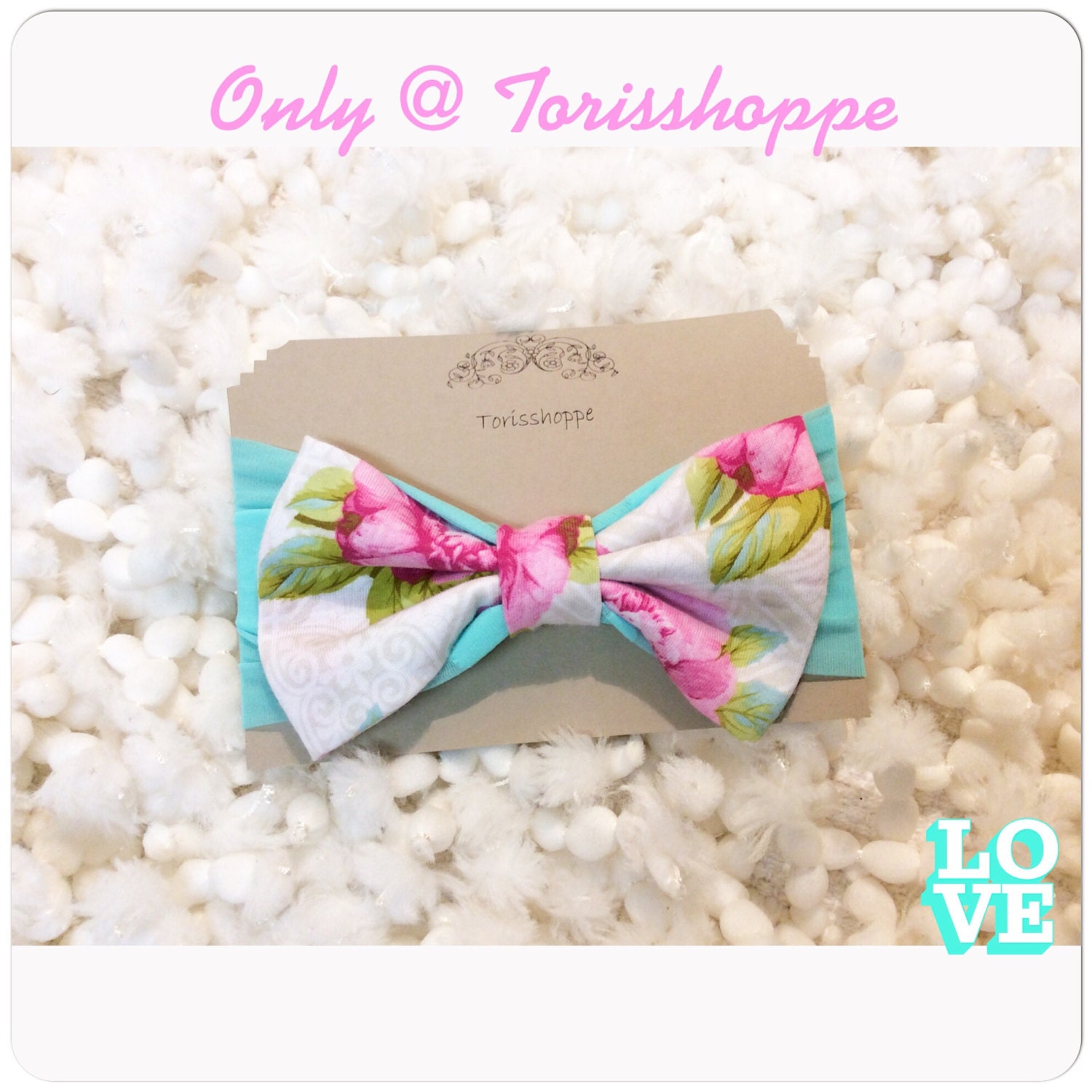 Floral baby bow wrap