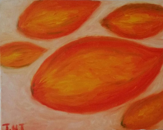 Abstract Original Oil Painting Mangoes