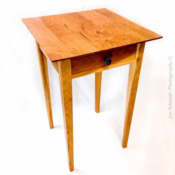 Solid Cherry Shaker End Table by GaloisDesign on Etsy