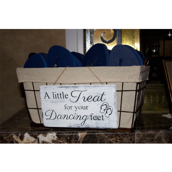 Wedding Flip Flop Basket Sign Treat For Your Feet by SignsByPalmer