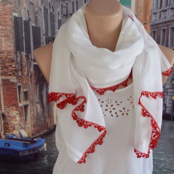 Turkish Yemeni Scarf/ Boho cotton shawl/ Oya Scarf/ Fall