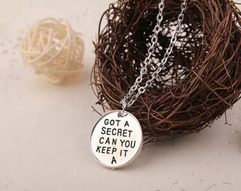 Pretty Little Liars Charm Silver Got A Secret Can You Keep It Pendant Necklace