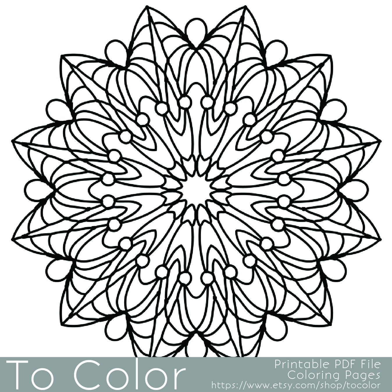 Simple Printable Coloring Pages for Adults Gel Pens Mandala