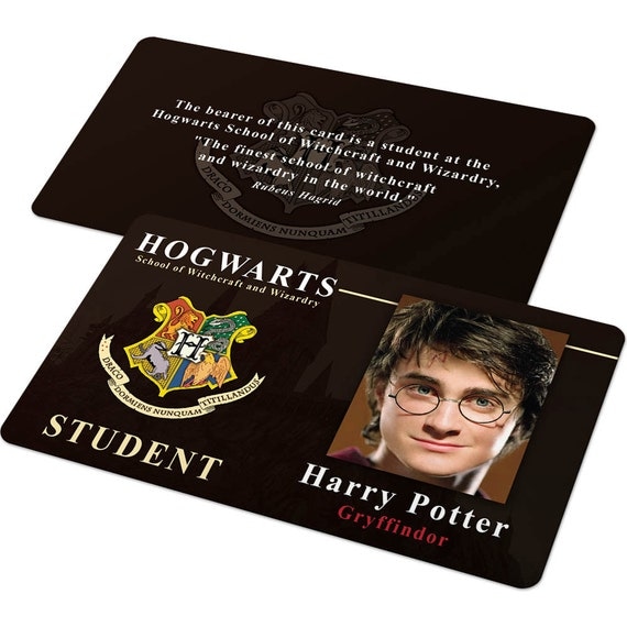 Carte dIDENTITÉ personnalisée Badge: Harry Potter Poudlard