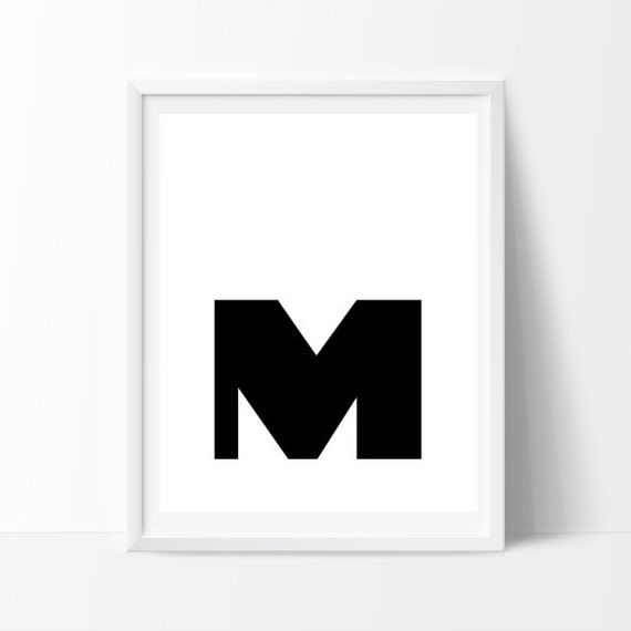 Black Friday Sale Uppercase Letter M Print Von Iloveminimal Auf Etsy 