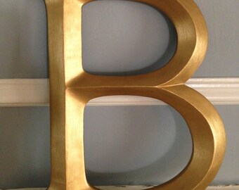 Large single letter, Initials, Monogram, Letter B, Gold letters, Large wall letter, Picture wall letter, Any color