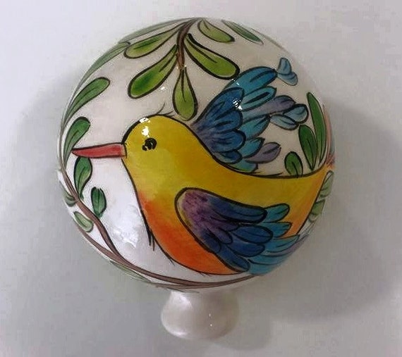 Ceramic decorative ball for garden bird outdoor by VetsevaKeramik