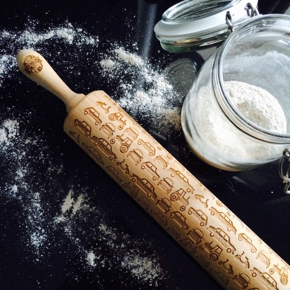 cars printed rolling pins