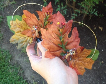 Chip and Dale Fall Inspired Clip On Ears