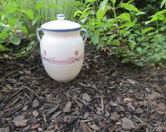 Handmade Vintage Enamel Coated jar