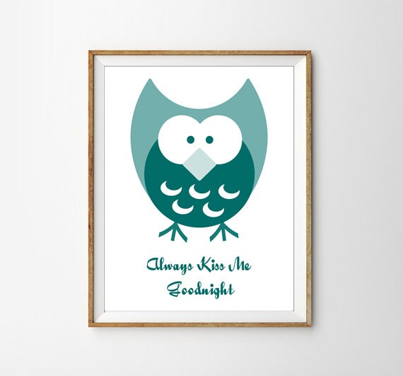 cute owl printable wall art motivational typographic print