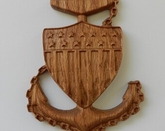 8 Inch 3D Coast Guard Chief Petty Officer Anchor Plaque