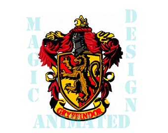 Gryffindor Emblem Machine Embroidery Design in 4X4 ---Instant download---