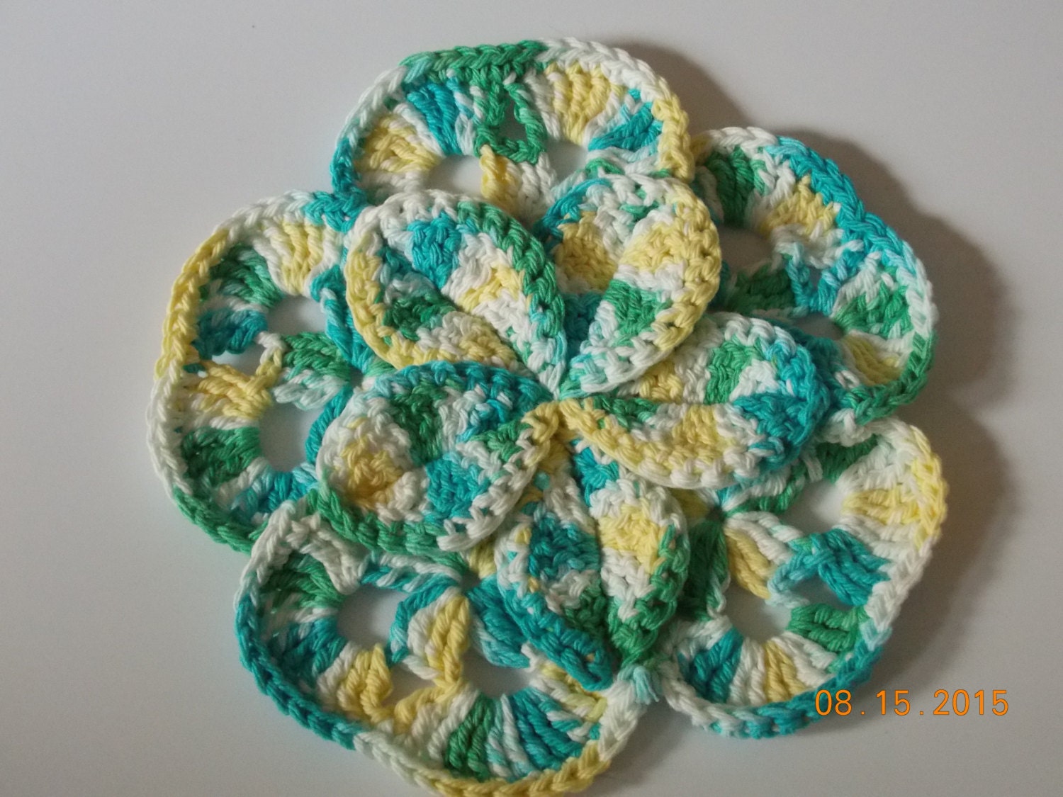 Flower Hot Pad Flower Trivet Crochet Hot Pad Crochet Trivet