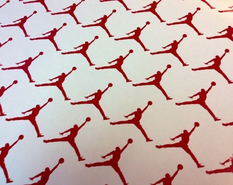 10 Pack Jordan Decals - Jumpman Vinyl Stickers - Set of 10 Decals - Nike Jordan Basketball Jumpman Stickers - Great for party decor etc