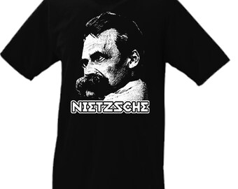 Maglietta Donna Con Stampa J215 Friedrich Nietzsche, Girocollo In Cotone 100% - 6
