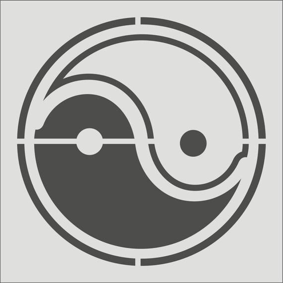 Items similar to ying yang 006- stencil on Etsy