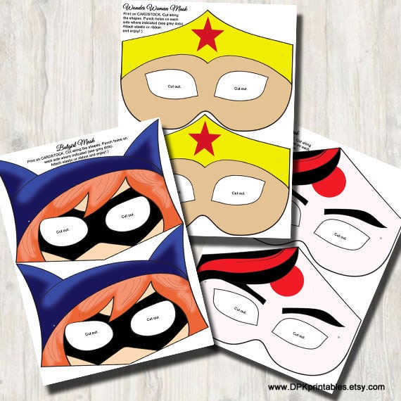 Superhero Girls masks Girls superheroes Instant by DPKprintables