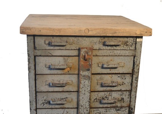 Industrial Antique Butcher Block Kitchen Island by ConceptioDesign