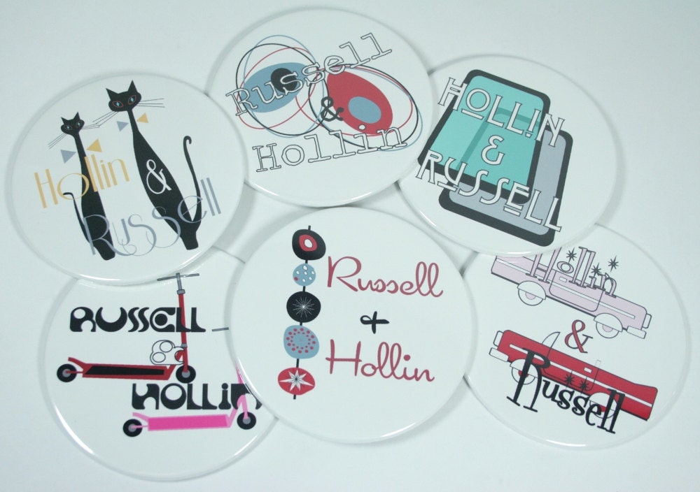 Personalized Wedding Gift Retro Table Coasters Housewarming