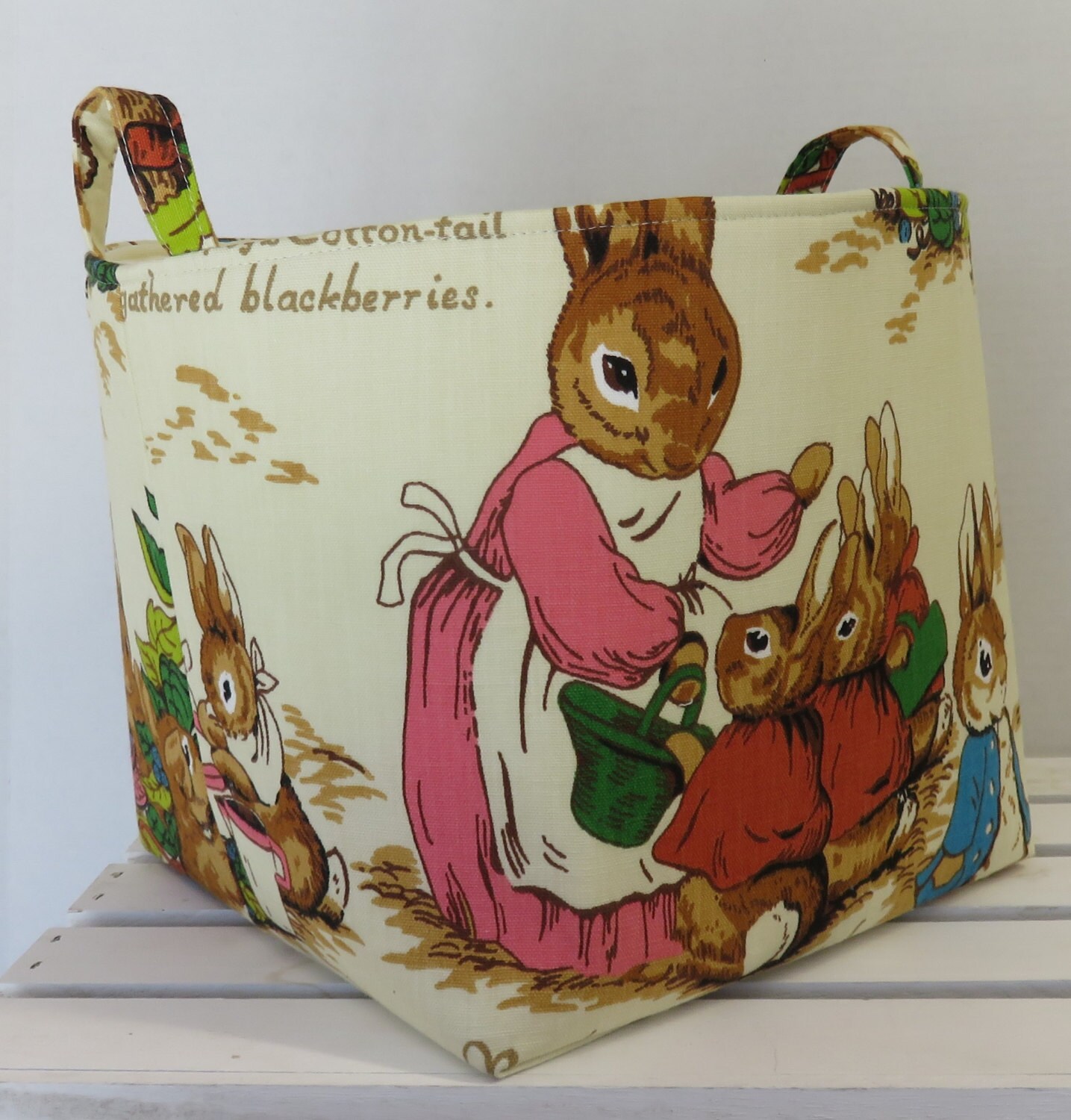 Fabric Organizer Bin Toy Storage Container Basket Peter